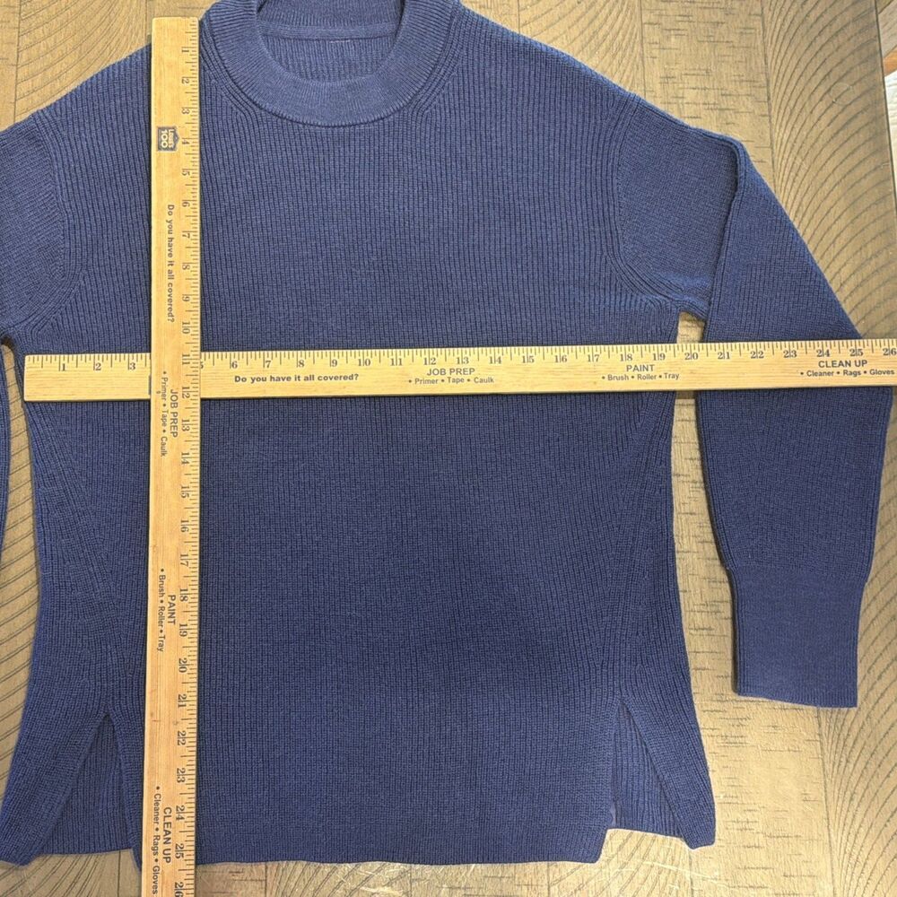 Lululemon Merino Wool-Blend Ribbed Crewneck Sweater Psychic Blue Women's Size 4 - Picture 2 of 5